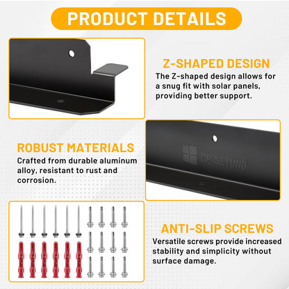 570MM Solarpanel Langwinkel Z-Halterung,Solarmodulhalterung Für Solarpanele bis zu 450 W geeignet