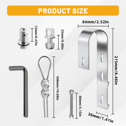 2 Haken Solarpanel Balkonhaken, Aluminium Solarmodul Haken halterungen, für die Montage von Solarmodulen auf Balkon, Pfosten und Geländer