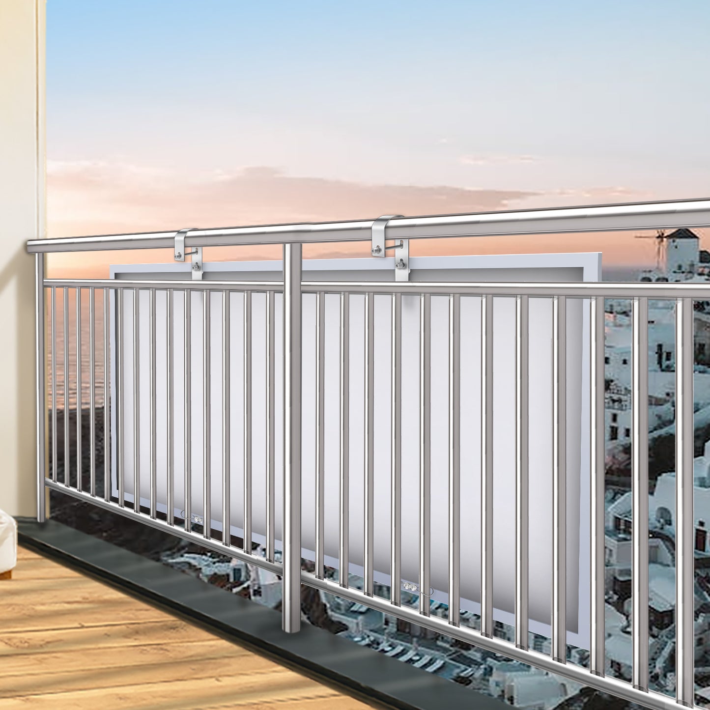 2 Haken Solarpanel Balkonhaken, Aluminium Solarmodul Haken halterungen, für die Montage von Solarmodulen auf Balkon, Pfosten und Geländer