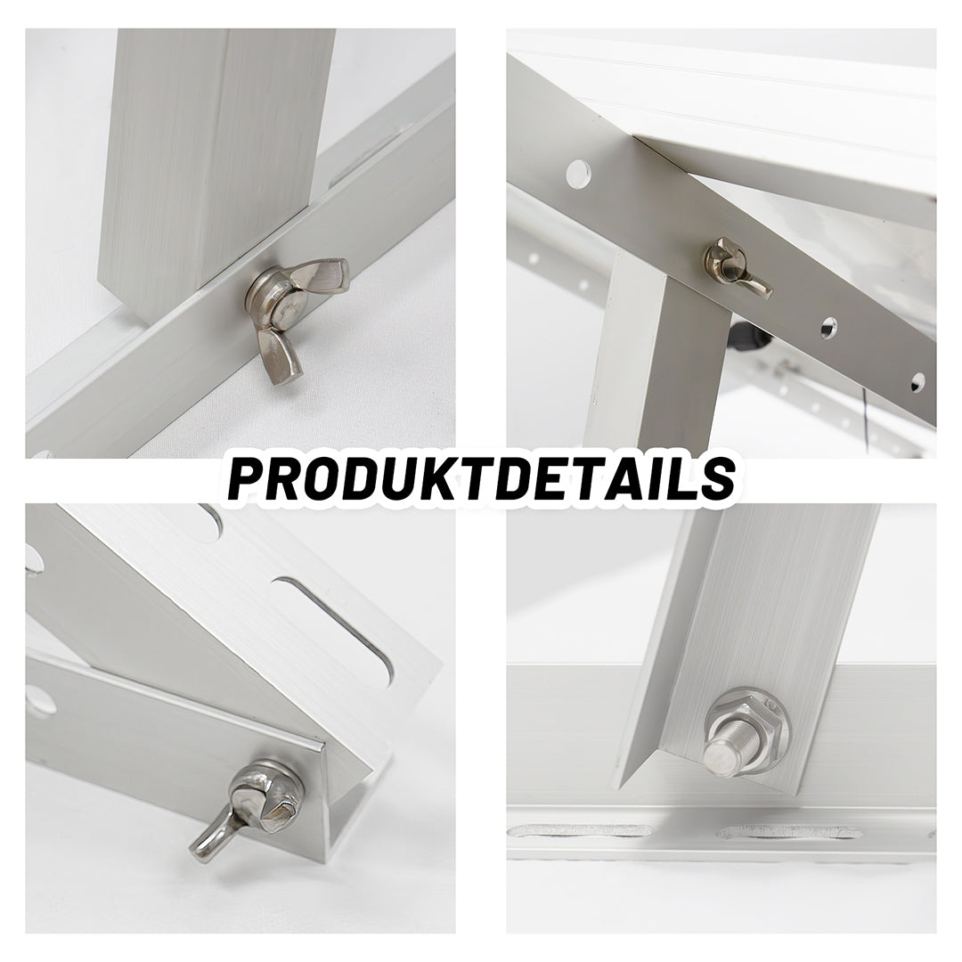 1140 mm Solarpanel Halterung mit Einstellbarem Winkel,Balkonkraftwerk für Solarpanel 100W-500W,Solarmodul Halterung für 100W-500W Solarpanel