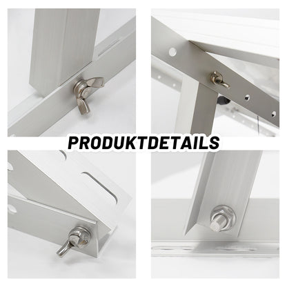 1140 mm Solarpanel Halterung mit Einstellbarem Winkel,Balkonkraftwerk für Solarpanel 100W-500W,Solarmodul Halterung für 100W-500W Solarpanel