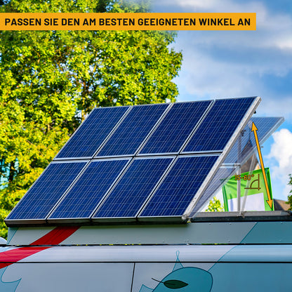 1140 mm Solarpanel Halterung mit Einstellbarem Winkel,Balkonkraftwerk für Solarpanel 100W-500W,Solarmodul Halterung für 100W-500W Solarpanel